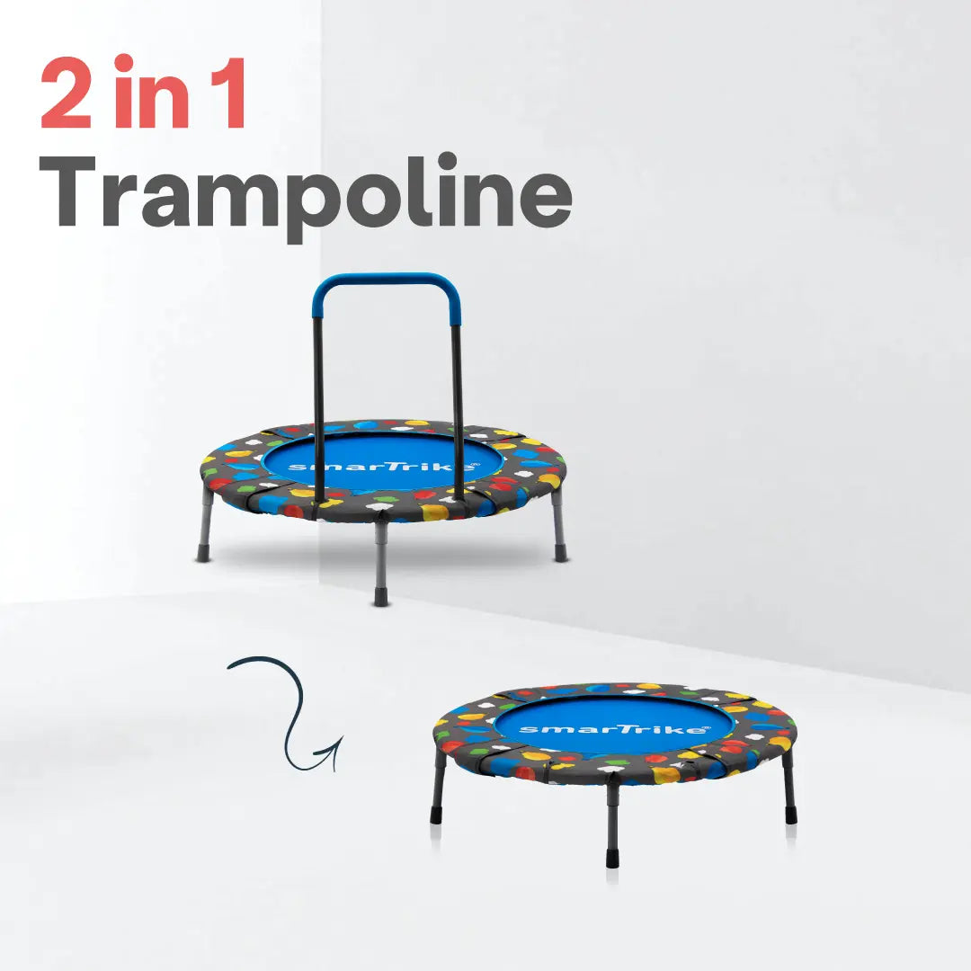 2 en 1 Trampoline Enfants (190x122cm) avec Balançoire Amovible