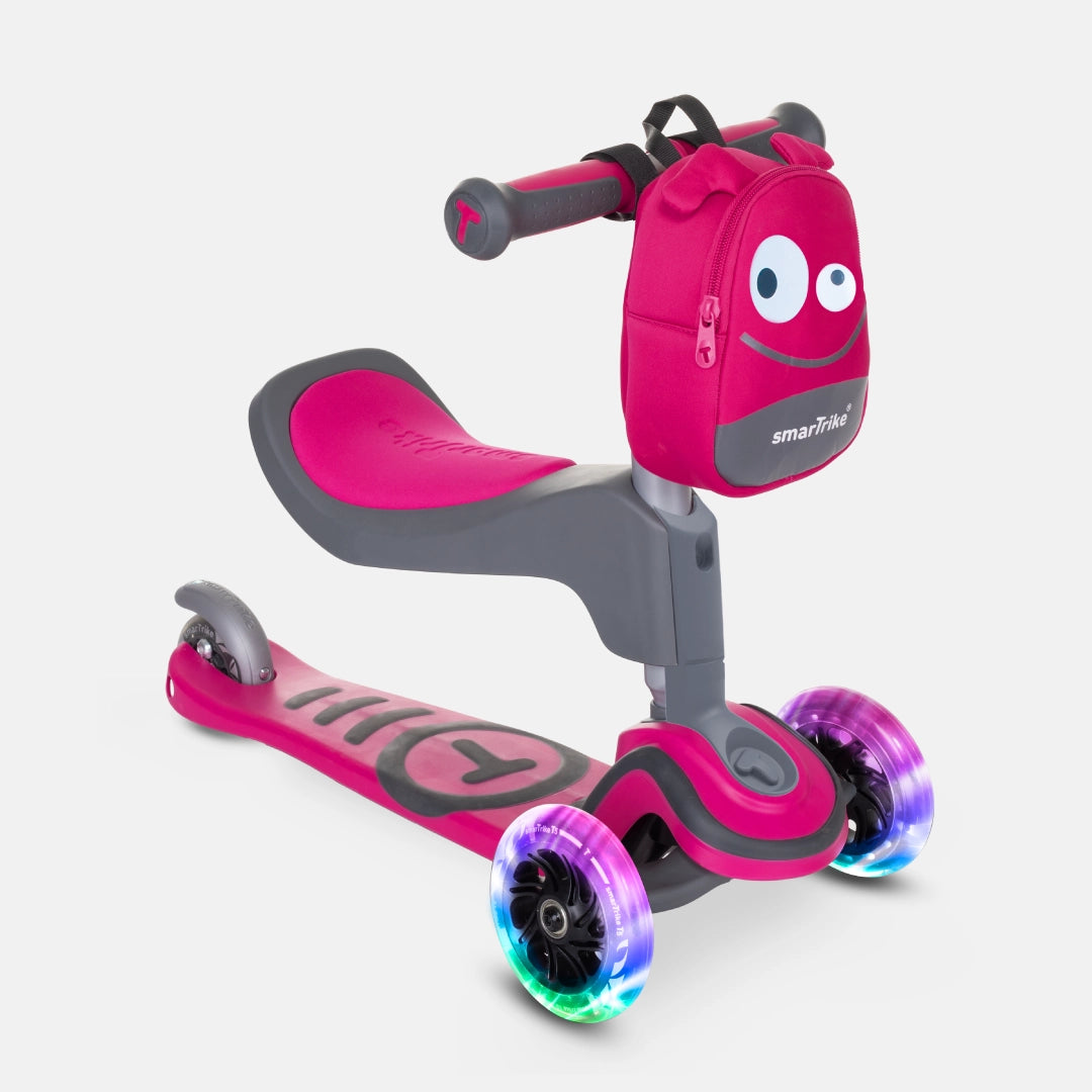 kids scooter with lights and seat