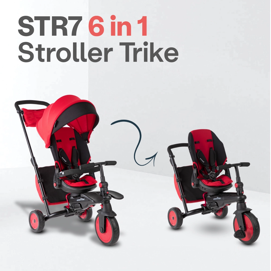 baby trike 6 in 1 red