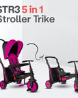 folding pushchair trike pink